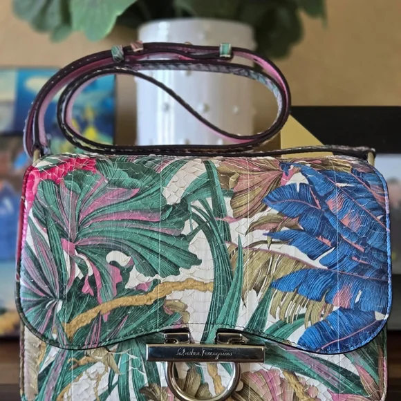 Salvatore Ferragamo Multicolor Tropical Shoulder Bag - Picture 1 of 8